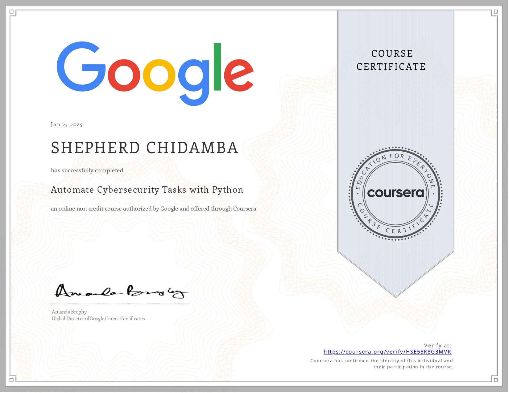 Google Certificate